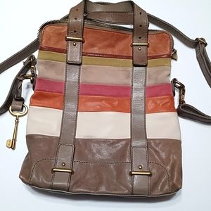 Fossil Leather and Suede Crossbody